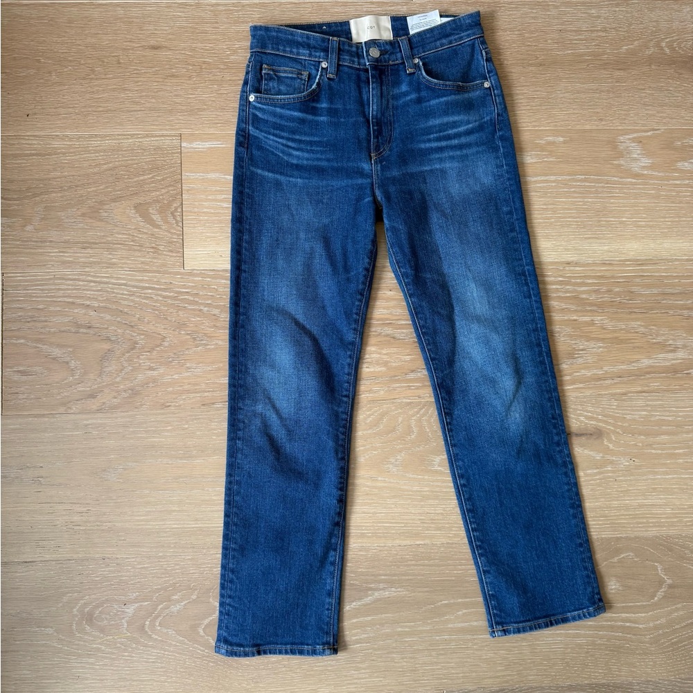 CQY Women's Blue Straight Jeans #93